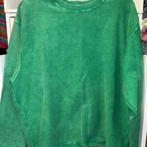 Kelly Green Moon Ryder Corded Crew